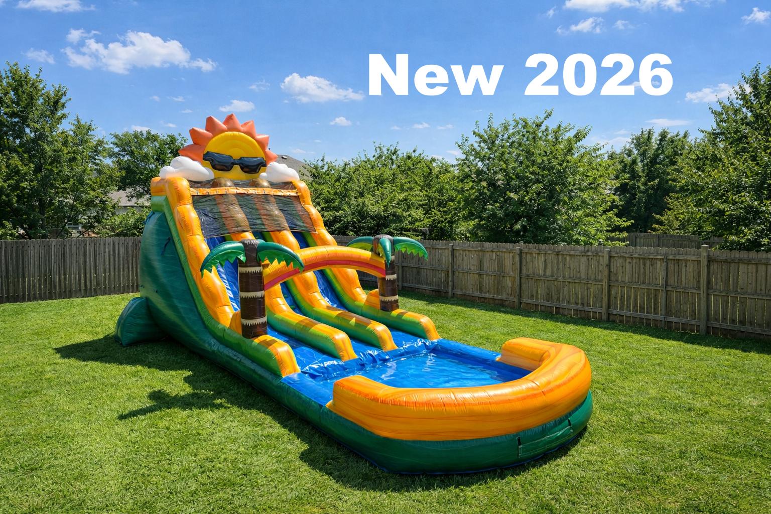 18ft Dual Lane Sun inflatable water slide rental Winnipeg Manitoba Kenora Ontario