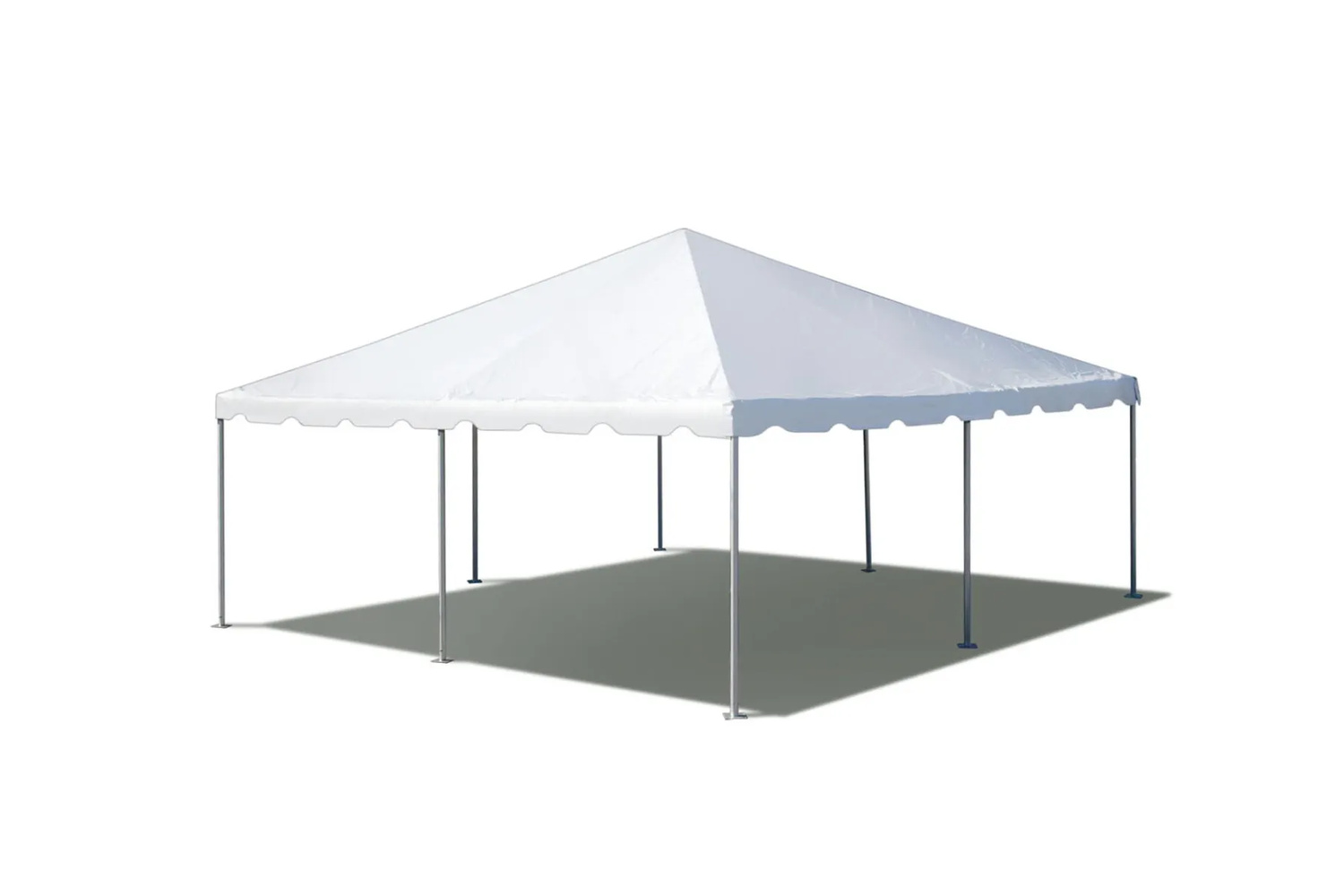 20x20 white West Coast frame party tent rental product view for Winnipeg events