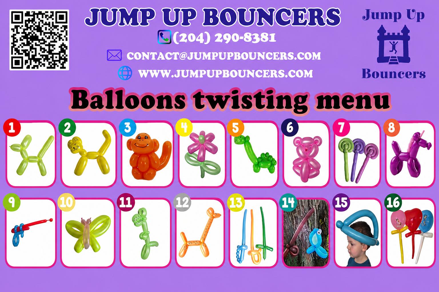 Balloon artist rental in Winnipeg Manitoba for school events festivals fundraisers and community celebrations