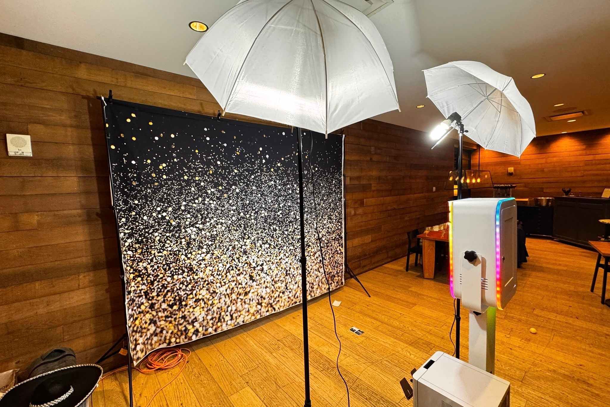 DSLR photo booth with props and backdrop for parties in Winnipeg