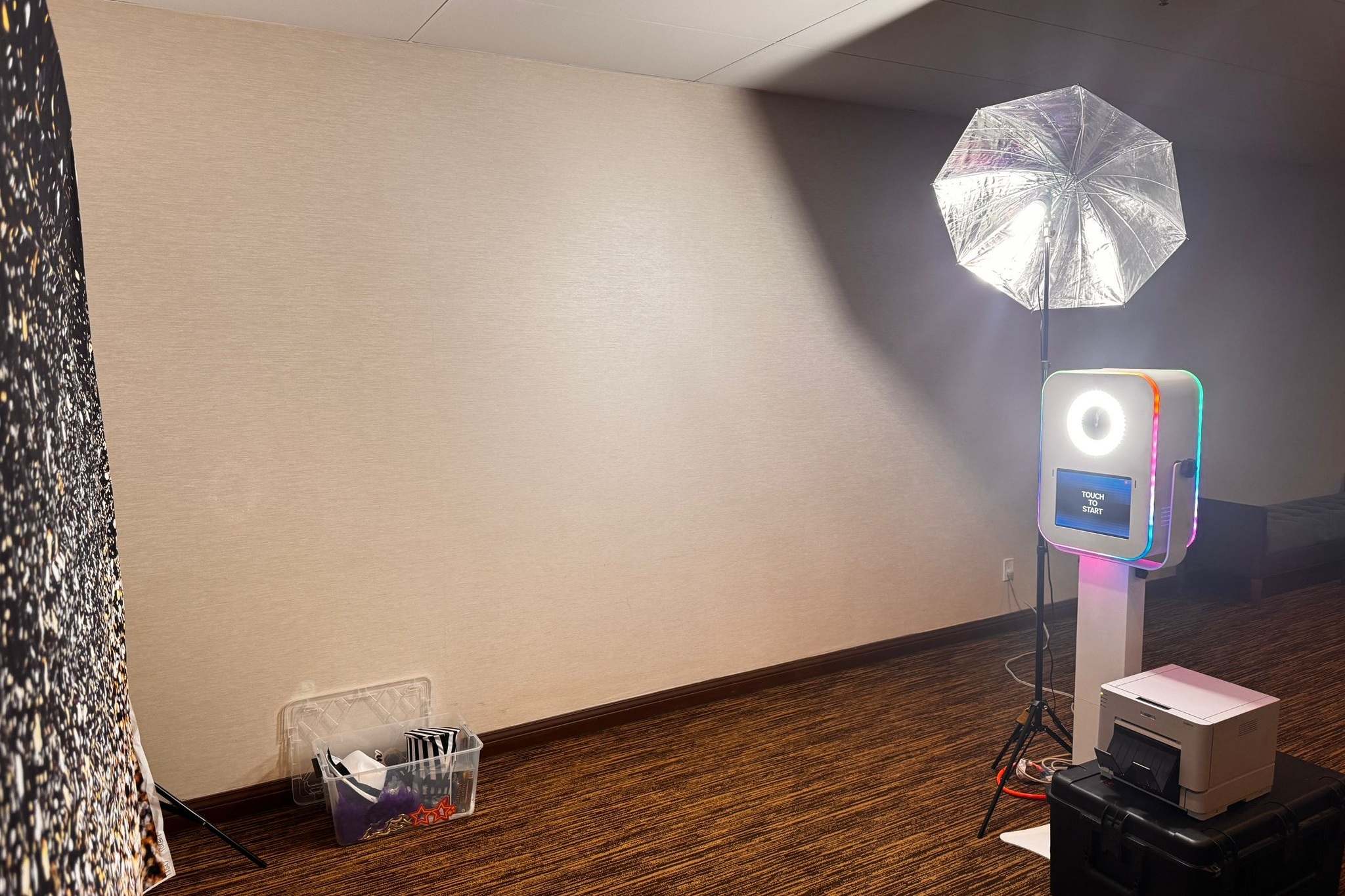 Jump Up Bouncers DSLR photo booth setup for events in Winnipeg