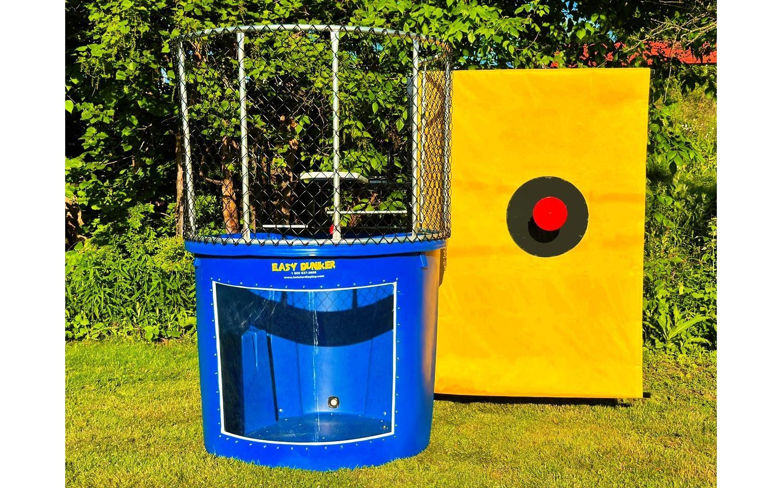 Inflatable dunk tank game rental for community events in Kenora Ontario and Winnipeg Manitoba