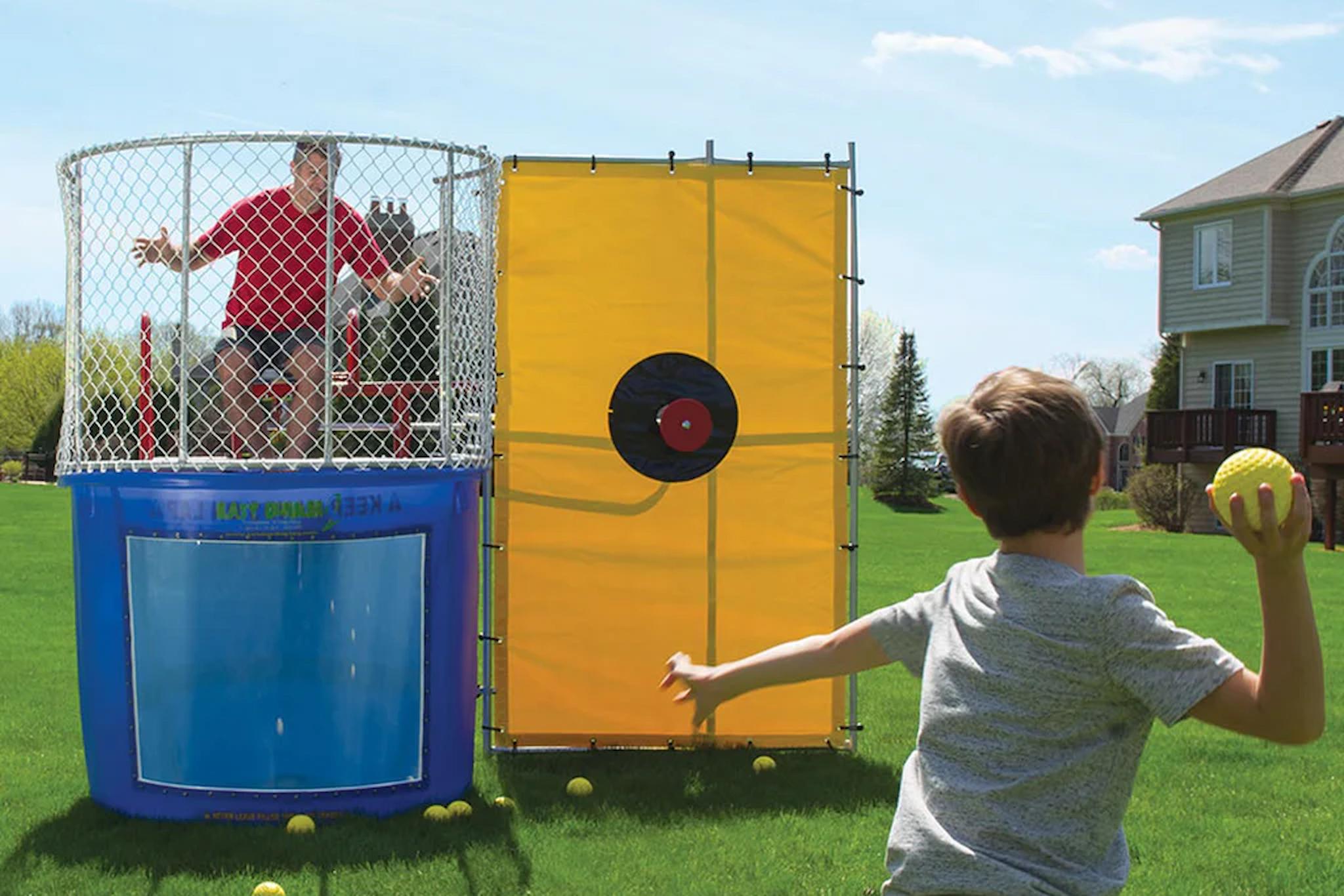 Fun dunk tank rental for backyard and school parties in Manitoba