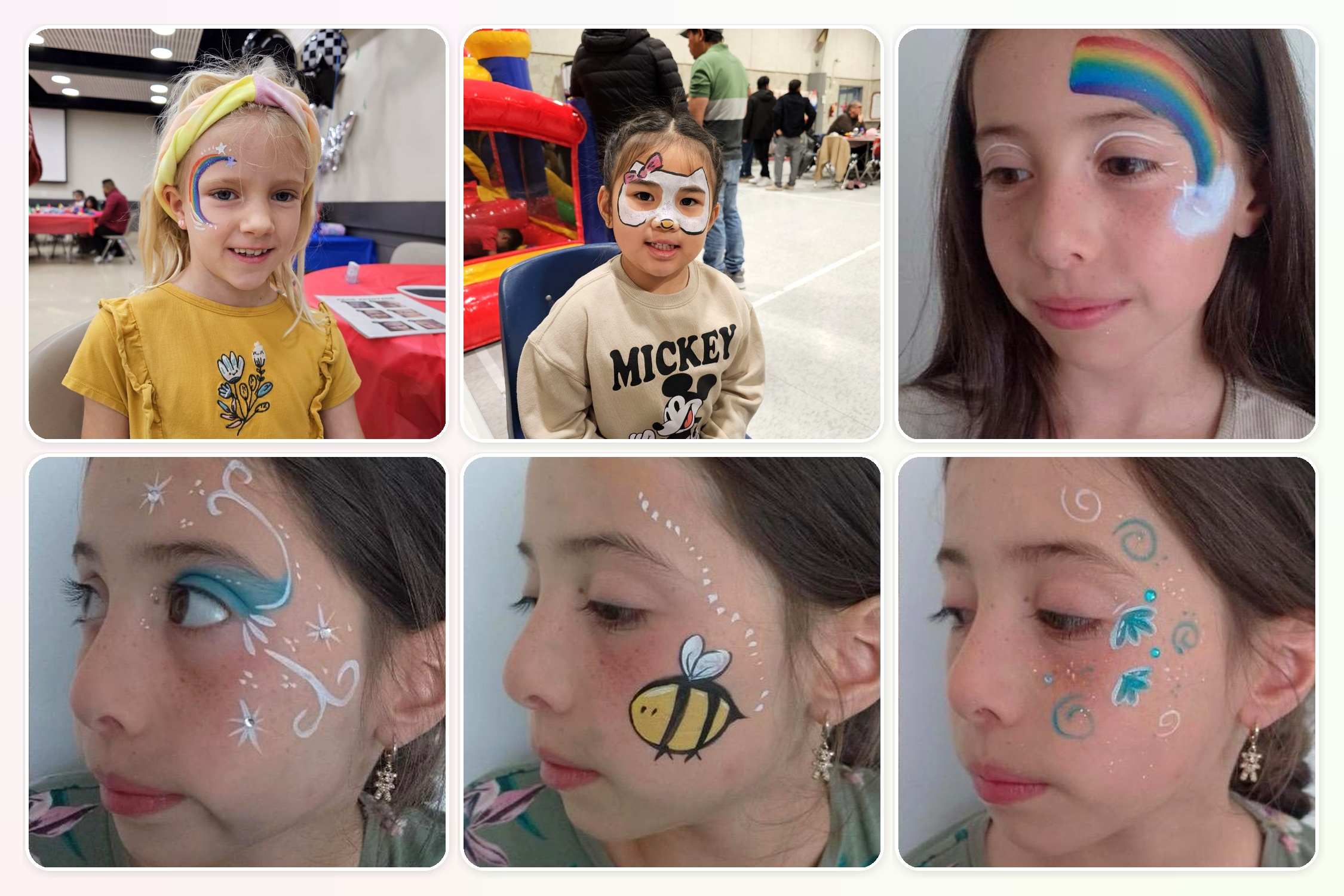 Face painting party entertainment in Winnipeg Manitoba by Jump Up Bouncers