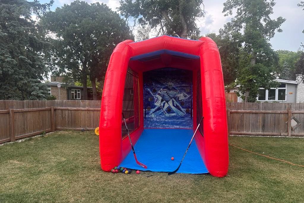 Hockey Target Game Inflatable party rentals Winnipeg Manitoba and Kenora Ontario