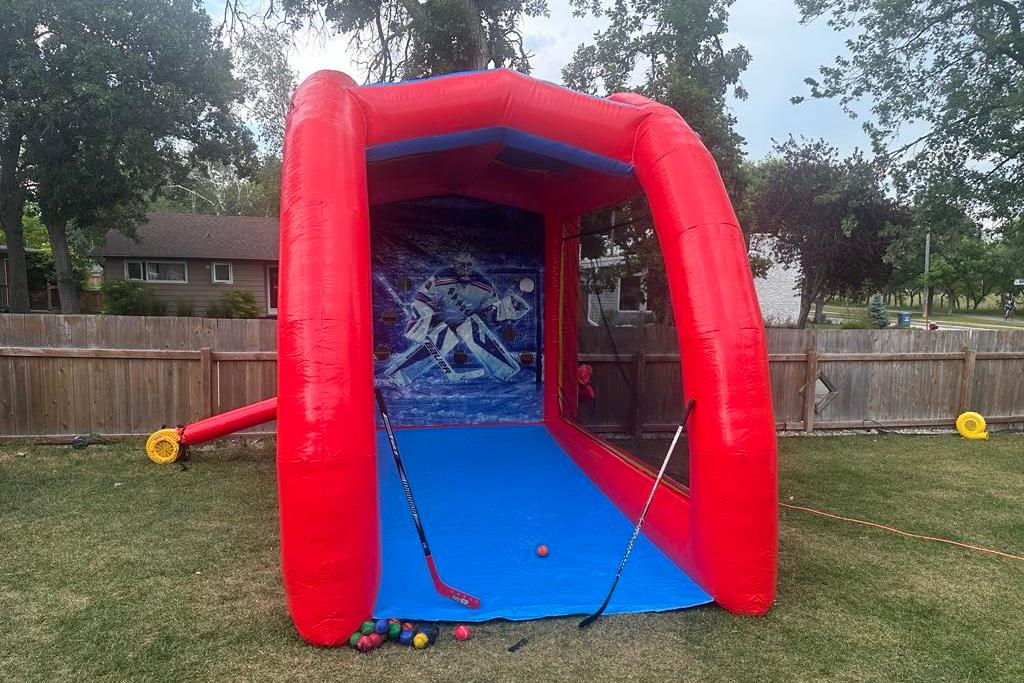 Hockey Target Game Inflatable party rentals Winnipeg Manitoba and Kenora Ontario