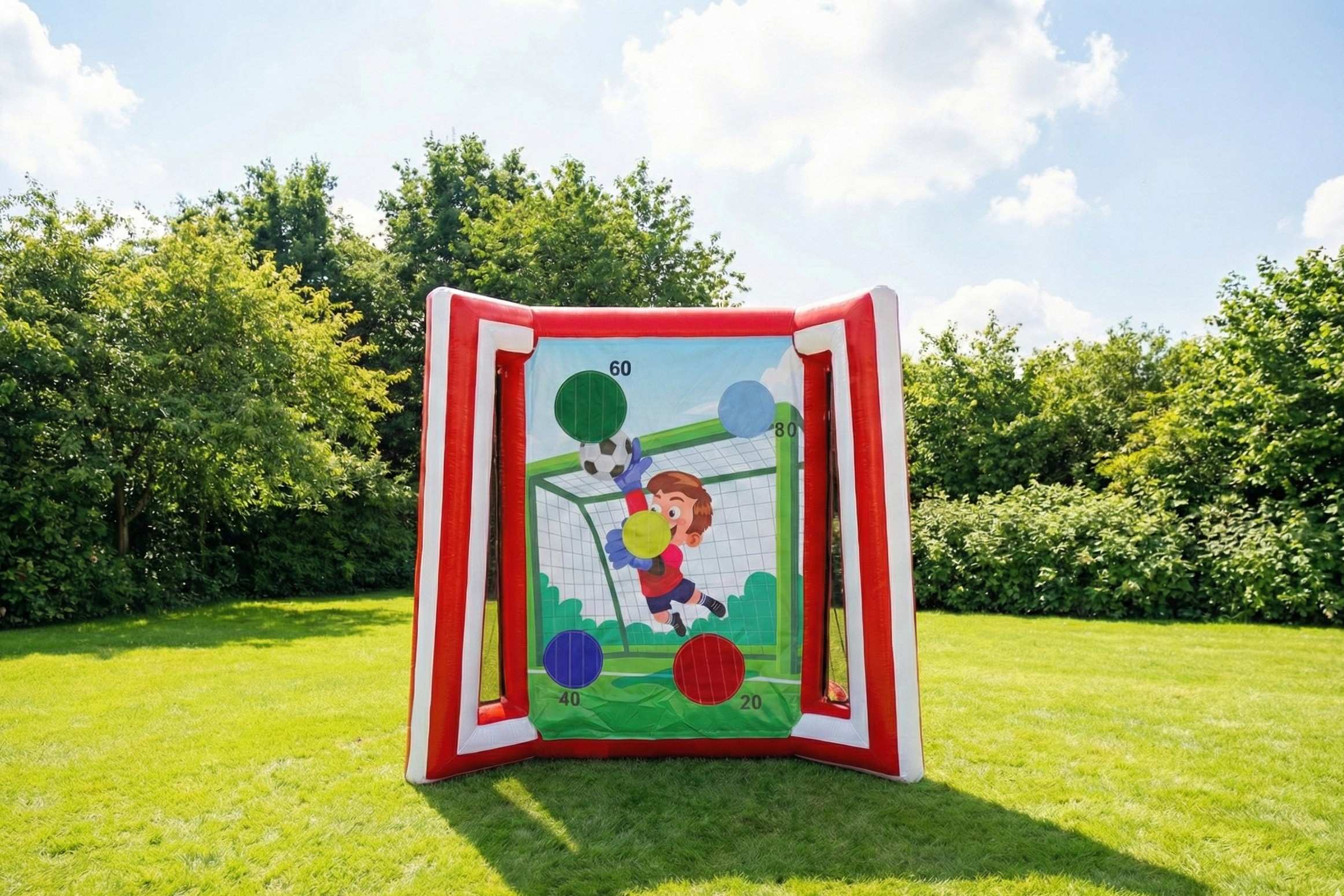 Inflatable soccer target carnival game rental Winnipeg Manitoba
