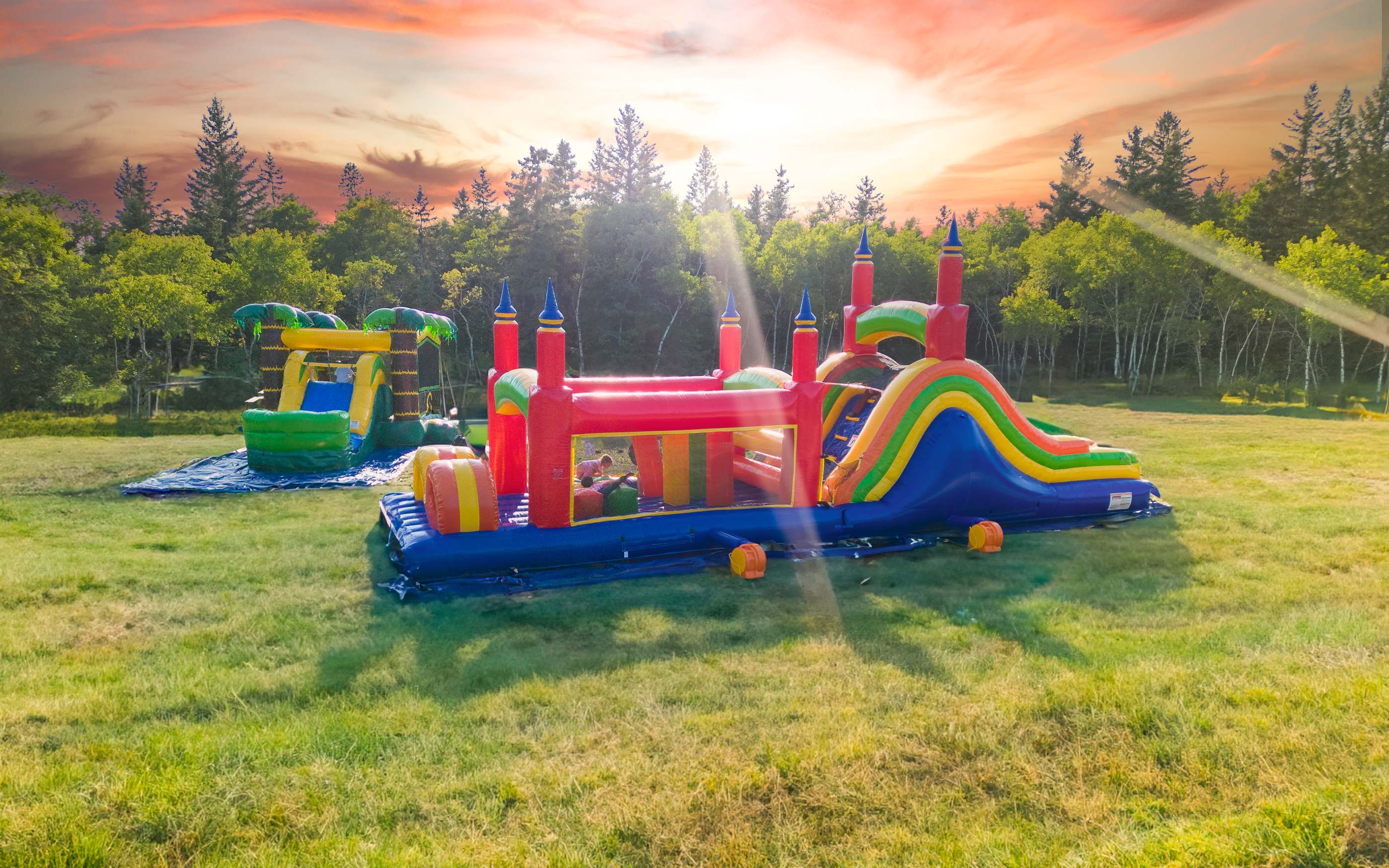Soccer darts and curling inflatable games for rent in Winnipeg Manitoba