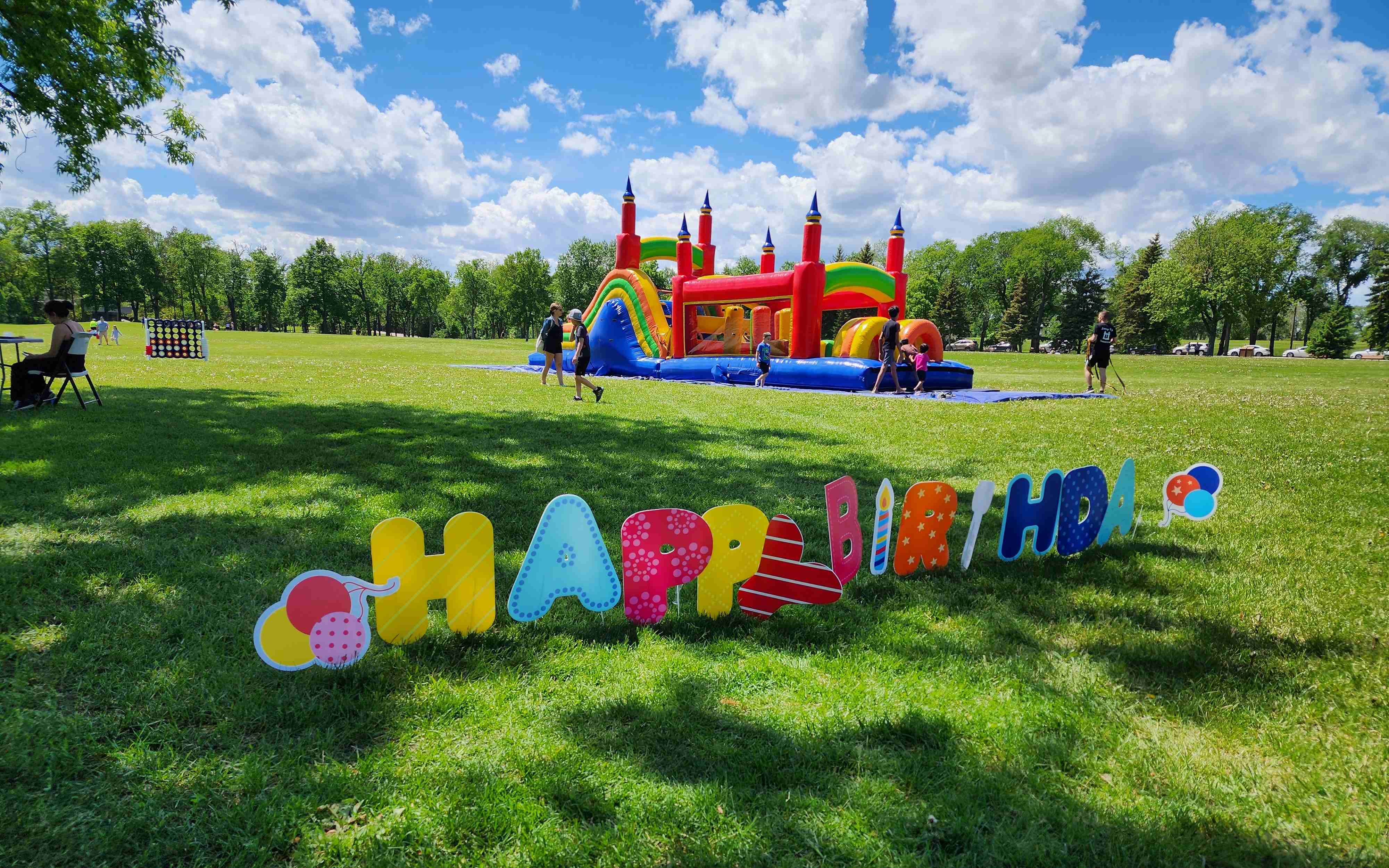 Generator rental for outdoor inflatables and movie events in Winnipeg Manitoba