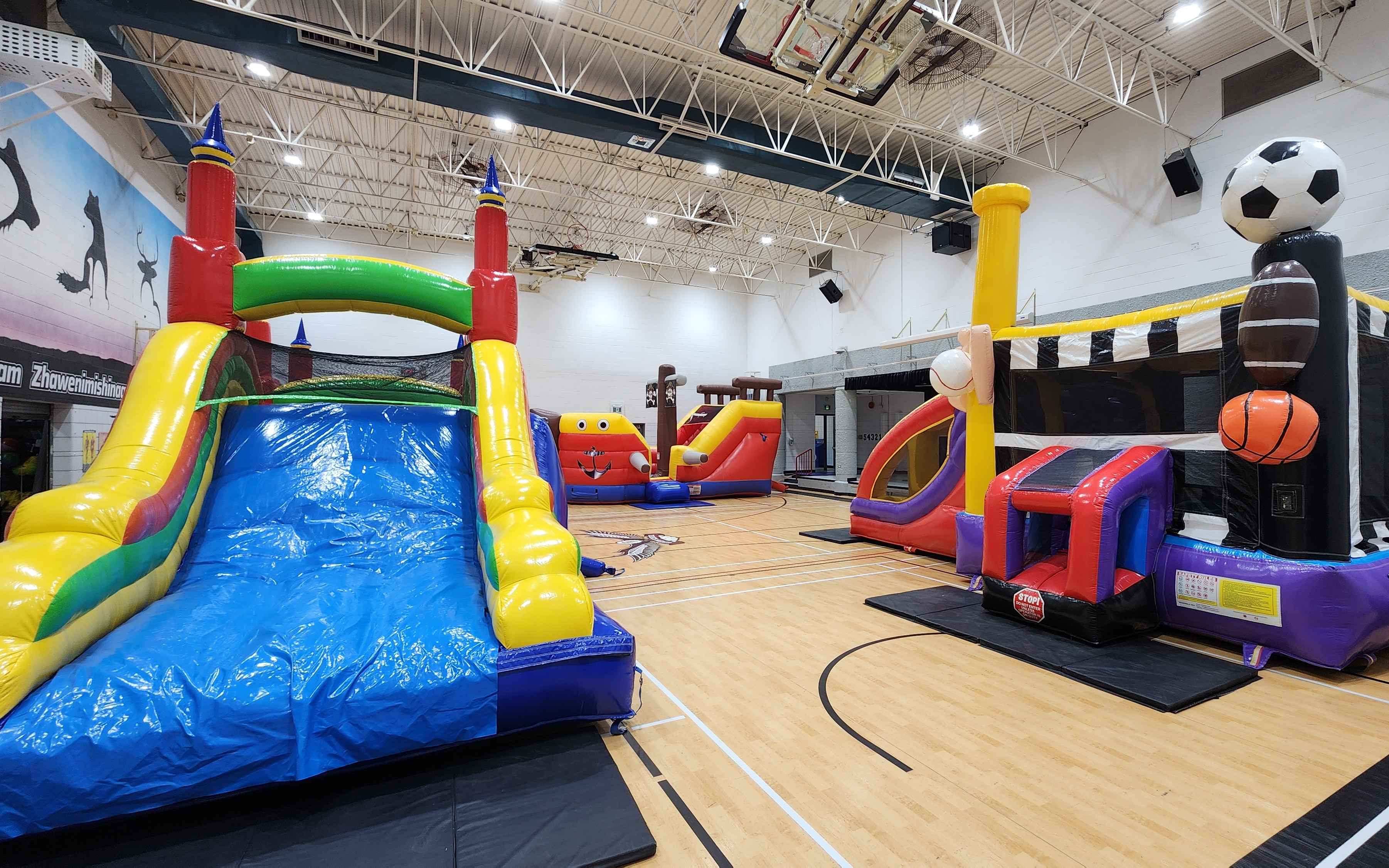 Obstacle course inflatable and combo bouncer rentals for school and community events in Winnipeg