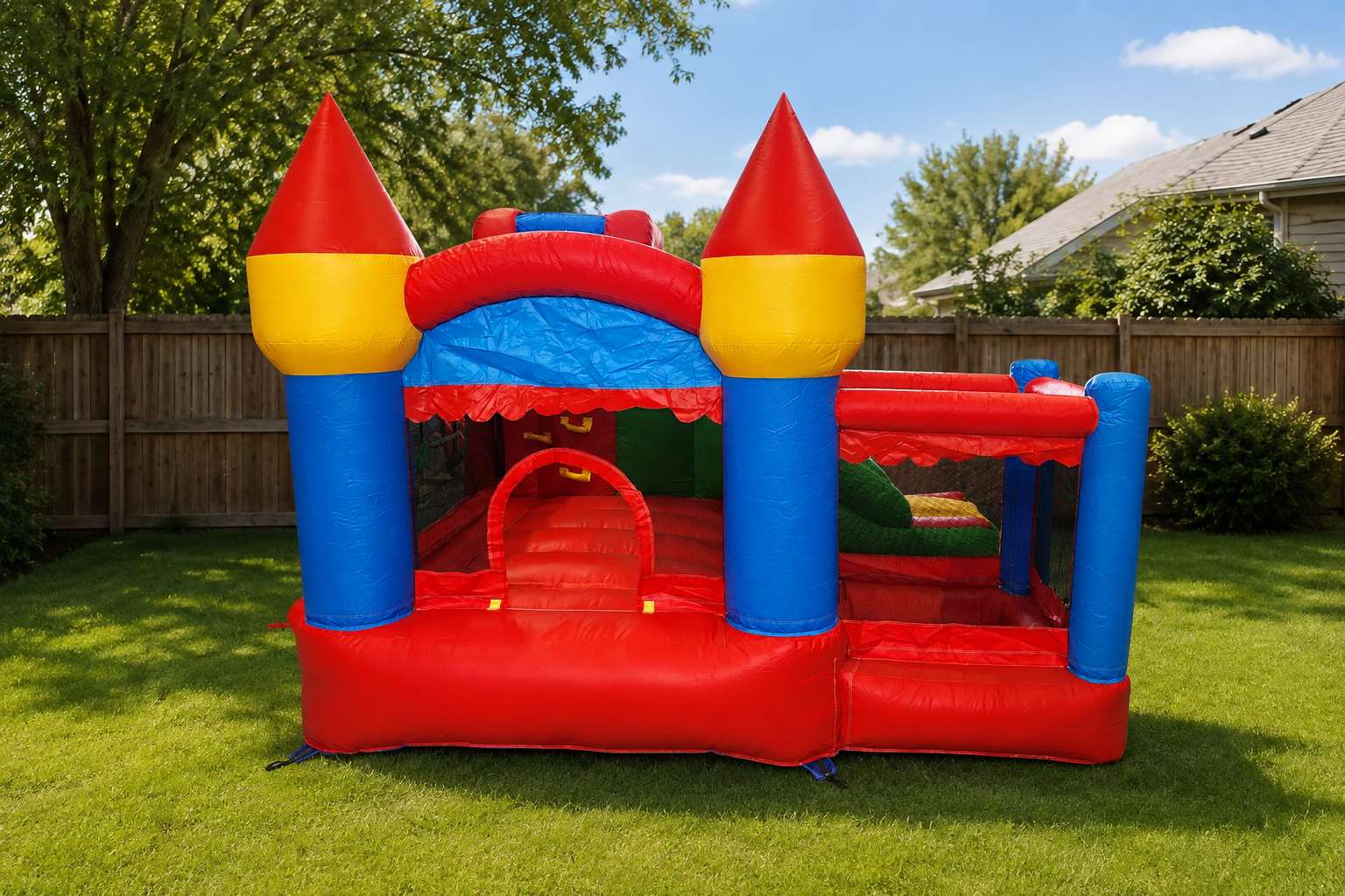 Kids castle bounce house with optional ball pit rental in Winnipeg