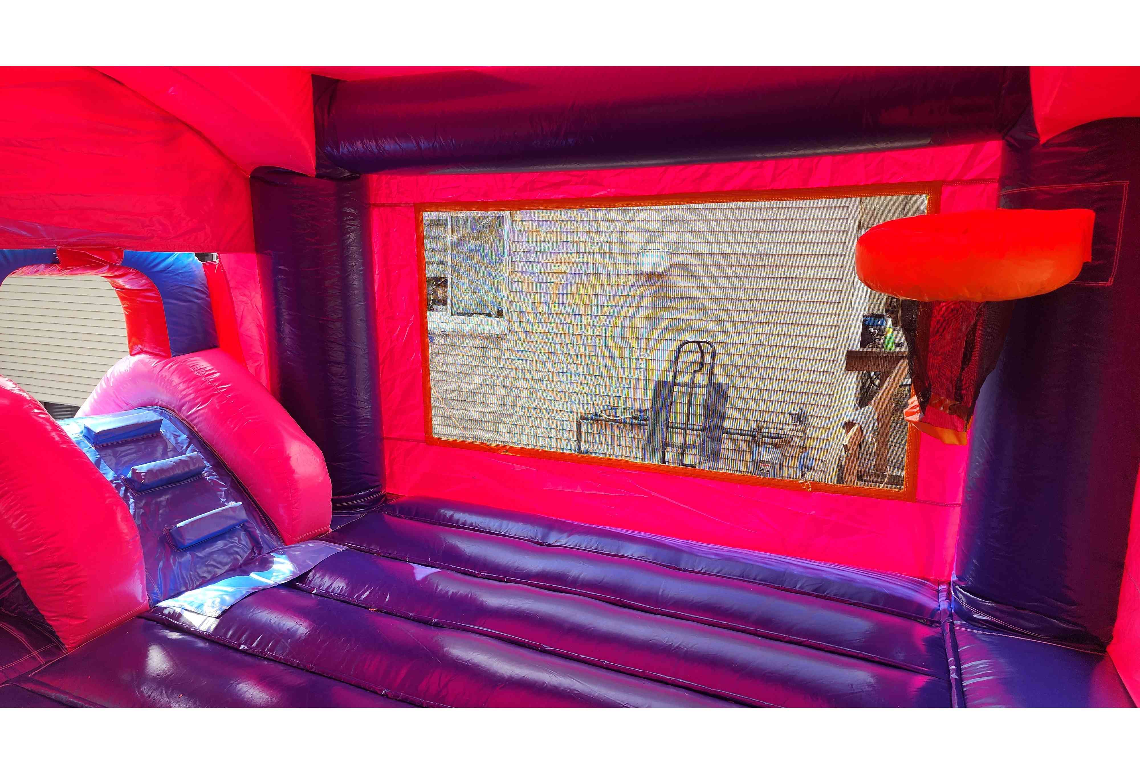 Pink Inflatable Bouncy Castle Combo party rentals Winnipeg Manitoba and Kenora Ontario